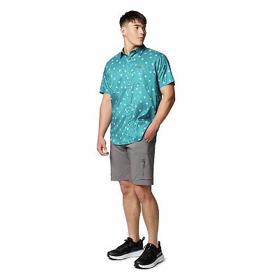 Big & Tall Columbia Utilizer Print Short Sleeve Woven Button-Down Shirt