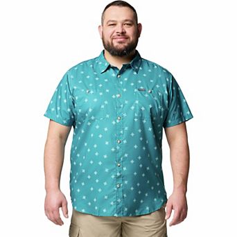 Big & Tall Columbia Utilizer Print Short Sleeve Woven Button-Down Shirt