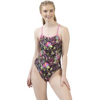 Women's Little Dolfin Uglies Tapestry String Back One-Piece Swimsuit