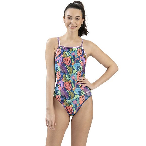 Women s Little Dolfin Uglies Jungle Jam Cutout Back One Piece Swimsuit