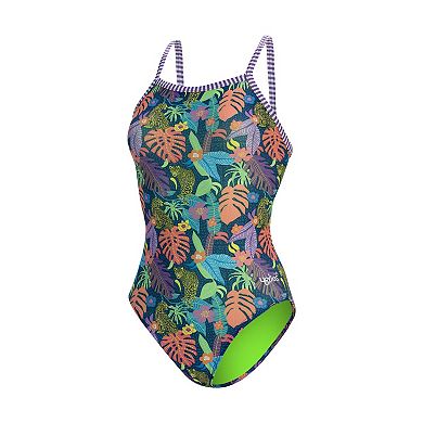 Women's Little Dolfin Uglies Jungle Jam Cutout Back One-Piece Swimsuit