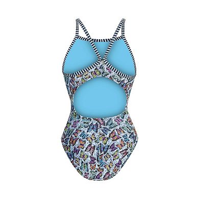 Women's Little Dolfin Uglies Fly Away Cutout Back One-Piece Swimsuit