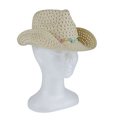 Girls Elli by Capelli Braided Cowboy Hat with Beaded Trim