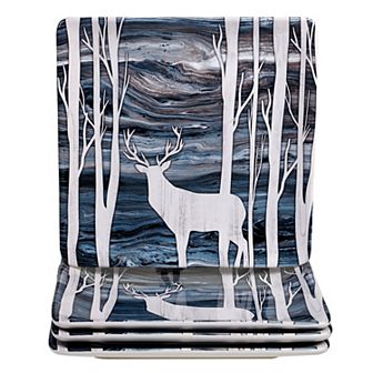 Certified International Fluidity Lodge 4 pc Dinner Plate Set