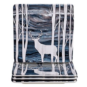 Certified International Fluidity Lodge 4 pc Dinner Plate Set