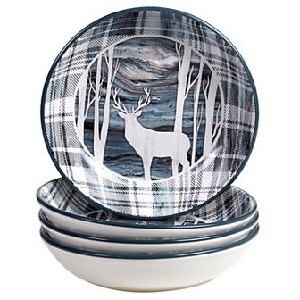 Certified International Fluidity Lodge 4 pc Soup Bowl Set
