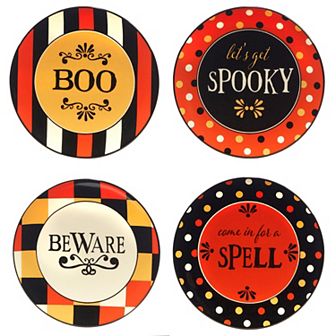 Certified International Harvest Blessings 4 pc Canape Plate Set