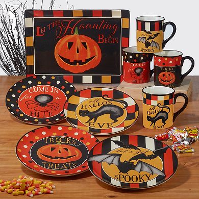 Certified International Harvest Blessings 4-piece Canape Plate Set