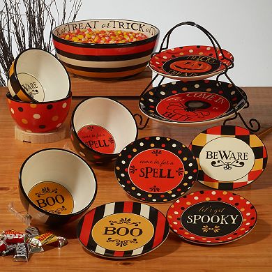 Certified International Harvest Blessings 4-piece Canape Plate Set
