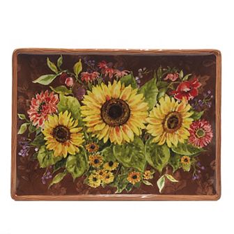 Certified International Harvest Blessings Rectangle Platter