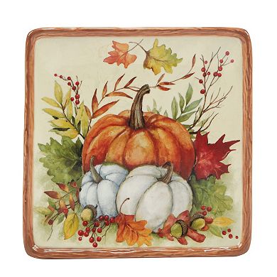 Certified International Harvest Blessings 4-piece Canape Plate Set