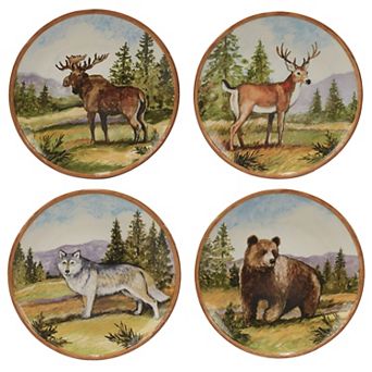 Certified International Mountain Summit 4 pc Dinner Plate Set