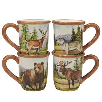 Certified International Mountain Summit 4 pc Mug Set
