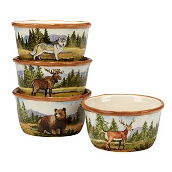 Certified International Montain Summit 4 pc Ice Cream Bowl Set