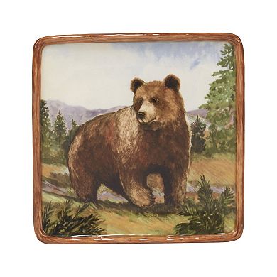 Certified International Mountain Summit Set of four -piece Canape Plate Set