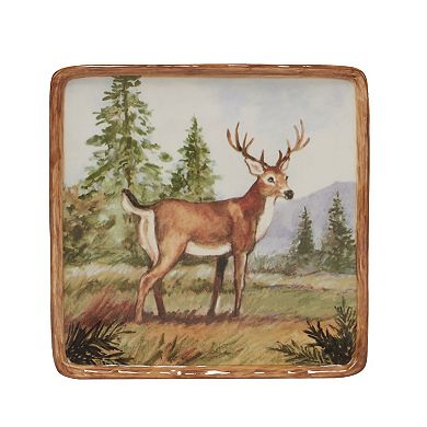 Certified International Mountain Summit Set of four -piece Canape Plate Set