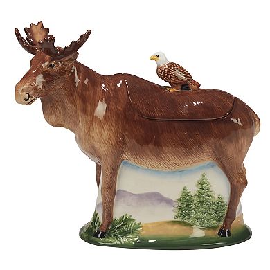 Certified International Mountain Summit 3D Moose Cookie Jar