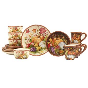 Certified International Harvest Blessings 16 pc Dinnerware set