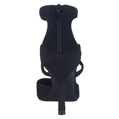 Escarpins Impo Trinda Pointus Noirs - Taille 8 US - Talons Hauts En Tissu Stretch - Occasion