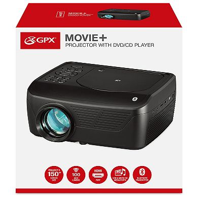 GPX Movie+ Projector with DVD/CD Player