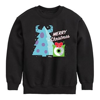 Disney / Pixar's Monster Inc. Boys 8-20 Merry Christmas Crew Fleece Sweatshirt