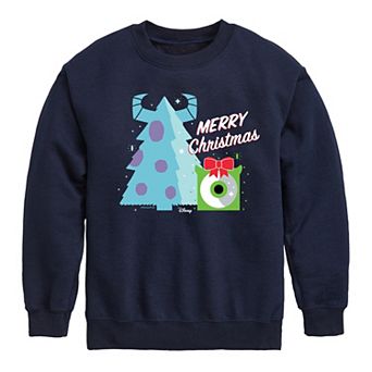Disney / Pixar's Monster Inc. Boys 8-20 Merry Christmas Crew Fleece Sweatshirt
