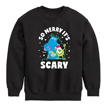 Dinsey / Pixar's Monsters Inc. Boys 8-20 So Merry Its Scary Fleece Sweatshirt