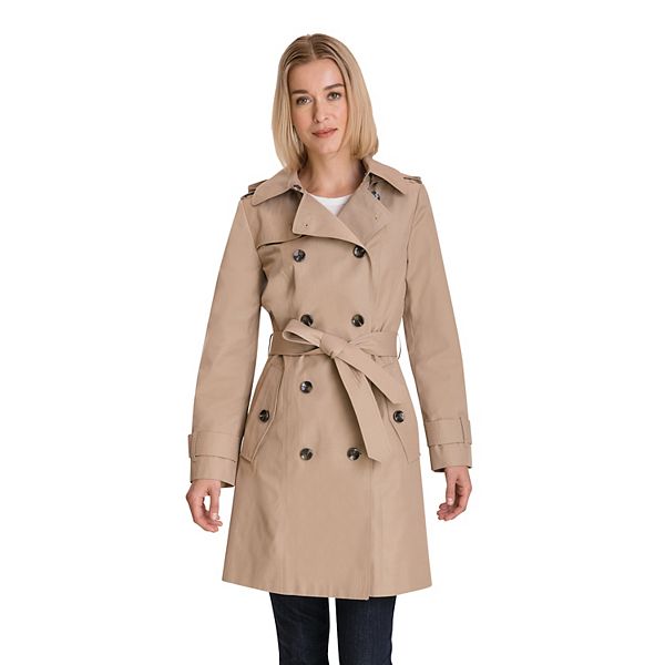 Women's London Fog Double Breasted Trench Coat