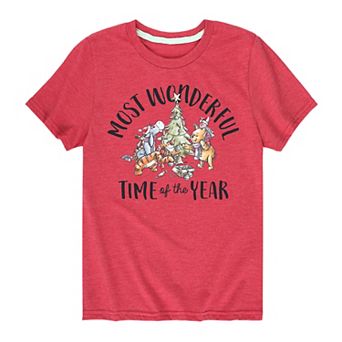 Disney's Winnie The Pooh Boys 8-20 Most Wonderful Time Graphic Tee