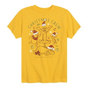 Disney's Winnie The Pooh Boys 8-20 Christmas Crew Graphic Tee