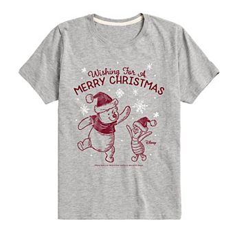 Disney's Winnie The Pooh Boys 8-20 Merry Christmas Graphic Tee
