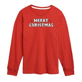 Disney's Winnie The Pooh Boys 8-20 Merry Christmas Long Sleeve Graphic Tee