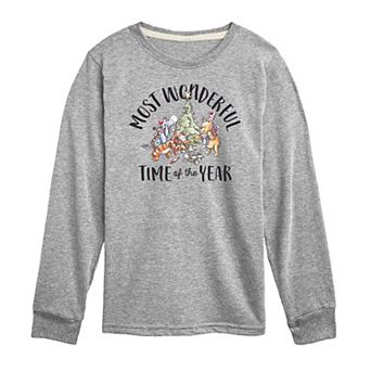 Disney's Winnie The Pooh Boys 8-20 Most Wonderful Time Long Sleeve Graphic Tee