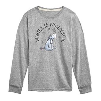 Disney's Winnie The Pooh Eeyore Boys 8-20 Winter Is Wonderful Long Sleeve Graphic Tee
