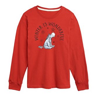 Disney's Winnie The Pooh Eeyore Boys 8-20 Winter Is Wonderful Long Sleeve Graphic Tee
