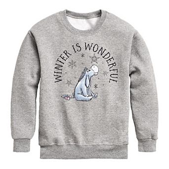 Disney's Winnie The Pooh Boys 8-20 Winter Is Wonderful Fleece Sweatshirt