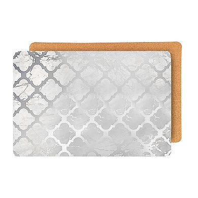 Dainty Home Marble Cork 12" x 18" Placemats Set Of 2