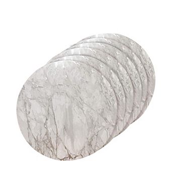 Dainty Home Marble Cork 15" Round Placemats Set Of 6