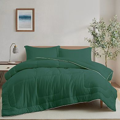 Unikome All Season Satin Silky Down Alternative Comforter Set