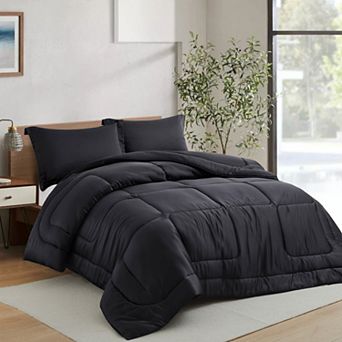 Unikome All Season Satin Silky Down Alternative Comforter Set