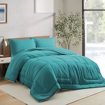 Unikome All Season Satin Silky Down Alternative Comforter Set