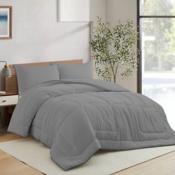 Unikome All Season Satin Silky Down Alternative Comforter Set