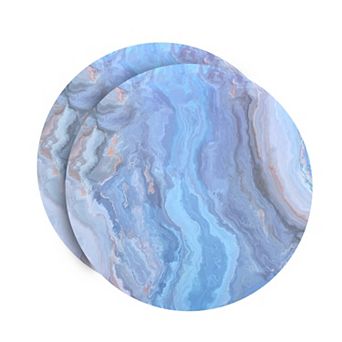 Dainty Home Marble Cork 15" Round Placemats Set Of 2