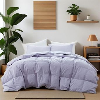 Unikome 300 TC Lightweight 100% Organic Cotton Goose Down Feather Fiber Comforter