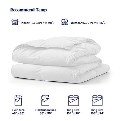 Unikome Luxurious Softness Lightweight Down Blanket White Goose Down Feather Fiber Comforter