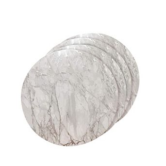 Dainty Home Marble Cork 15" Round Placemats Set Of 4