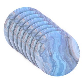 Dainty Home Marble Cork 15" Round Placemats Set Of 8