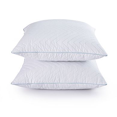 Unikome 2 Pack Decorative Square Goose Feather Pillow Inserts