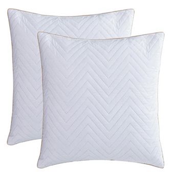 Unikome 2 Pack Decorative Square Goose Feather Pillow Inserts
