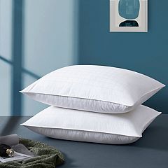Unikome Bed Pillows for Sleeping Standard Size Set of 2 Pillows for Side  and Back Sleepers, 2 Pack Hotel Collection Bed Pillow Inserts with Basics  100% Cotton Hypoallergenic Pillow Cover 